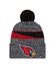 Arizona Cardinals New Era 2023 Sideline - Sport Cuffed Pom Knit Hat - Black