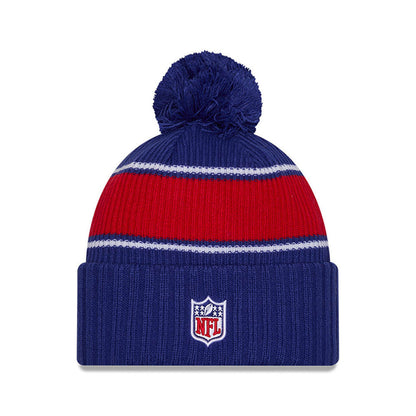 Youth Buffalo Bills New Era 2024-25 NFL Sideline - Sports Knit Official Pom Cuffed Hat