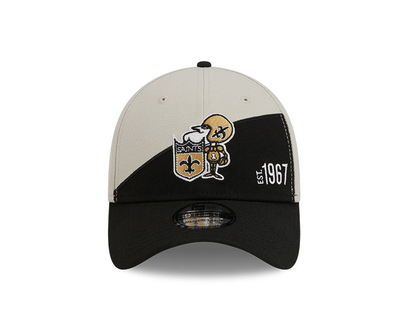 Men's New Era Cream/Black Orleans Saints 2023 Sideline Historic 59FIFTY Fitted Hat