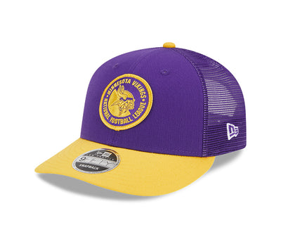 Minnesota Vikings New Era 2023 Sideline Low Profile 9FIFTY Snapback Hat - Purple/Gold