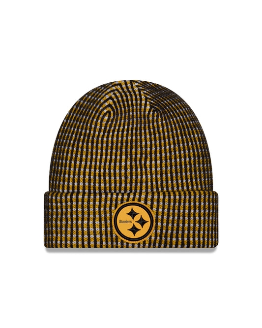 Pittsburgh Steelers 2026 New Era NFL Sideline Cold Weather Cuff Knit Toque - Black / Yellow