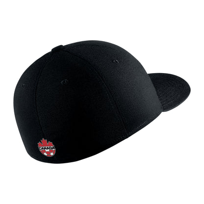 Canada Soccer Nike Dri-FIT Swoosh Classic 99' Flex Hat - Black - Pro League Sports Collectibles Inc.