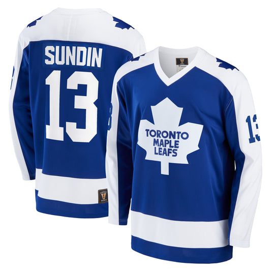 Toronto Maple Leafs Mats Sundin #13 Fanatics Branded Blue Premier Breakaway Retired Player - Jersey - Pro League Sports Collectibles Inc.