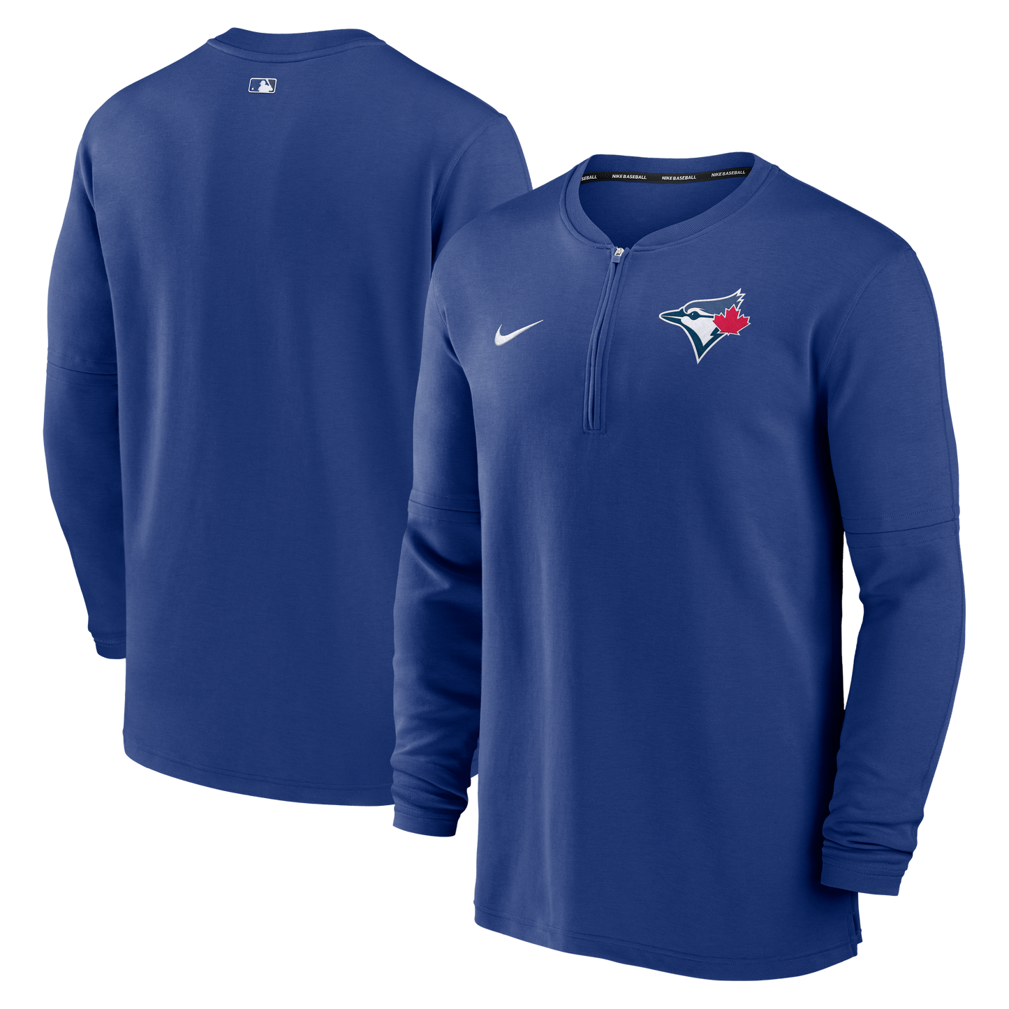 Toronto Blue Jays Nike Royal Blue Authentic Game Time Performance Quarter-Zip Top