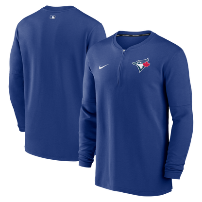 Toronto Blue Jays Nike Royal Blue Authentic Game Time Performance Quarter-Zip Top