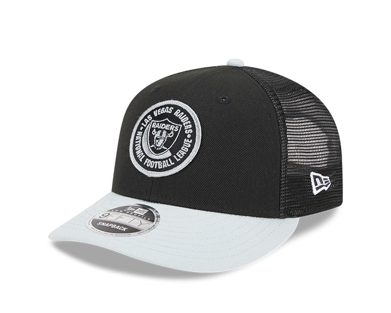 Las Vegas Raiders New Era 2023 Sideline Low Profile 9FIFTY Snapback Hat - Black/Grey