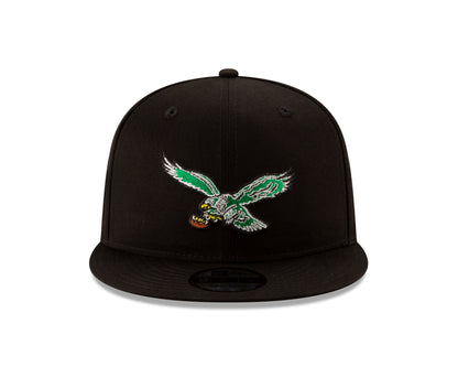 Philadelphia Eagles New Era NFL Retro 9FIFTY Adjustable Snapback Hat - Black