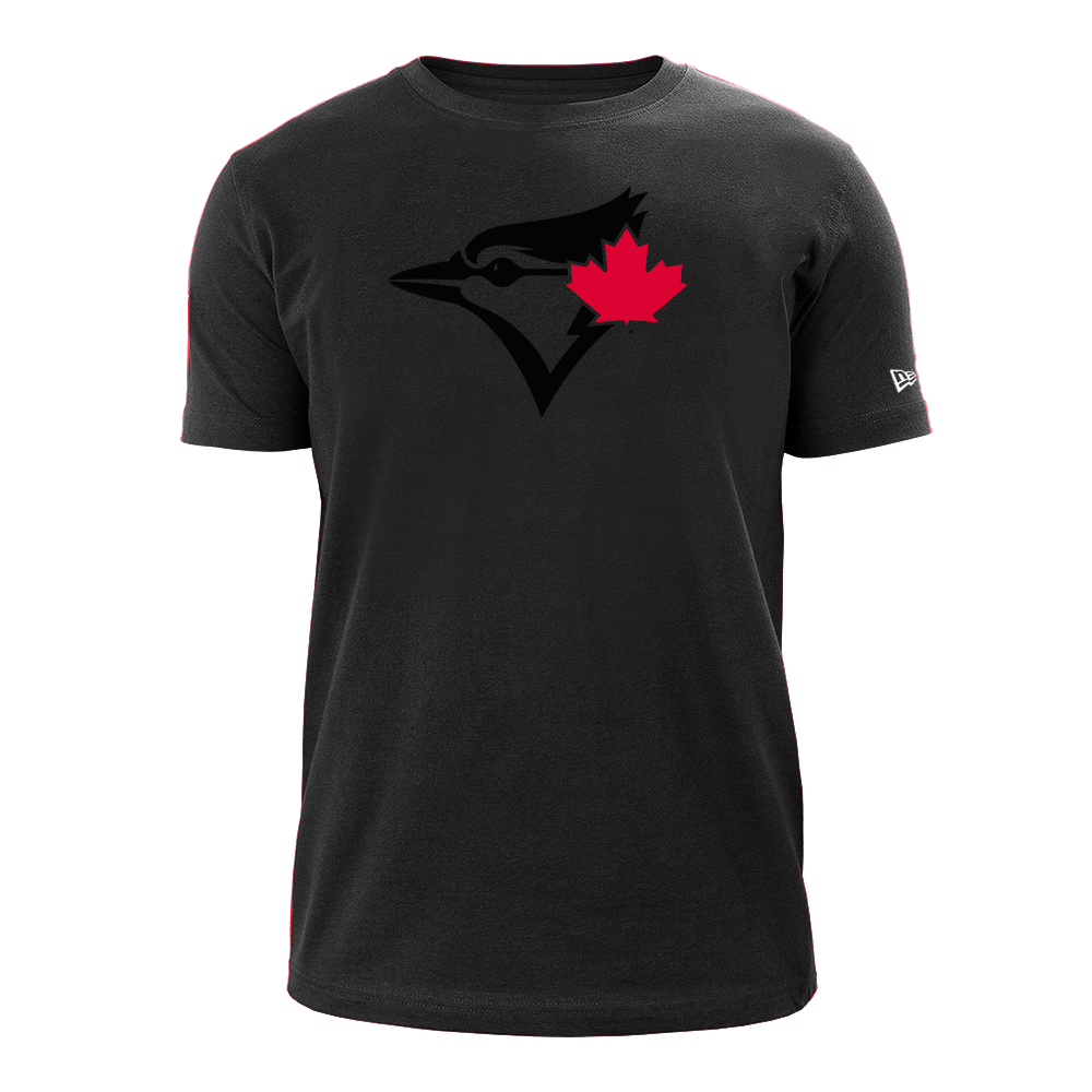 Toronto Blue Jays MLB Express Logo T-shirt - Black (Birdhead) - Red Leaf