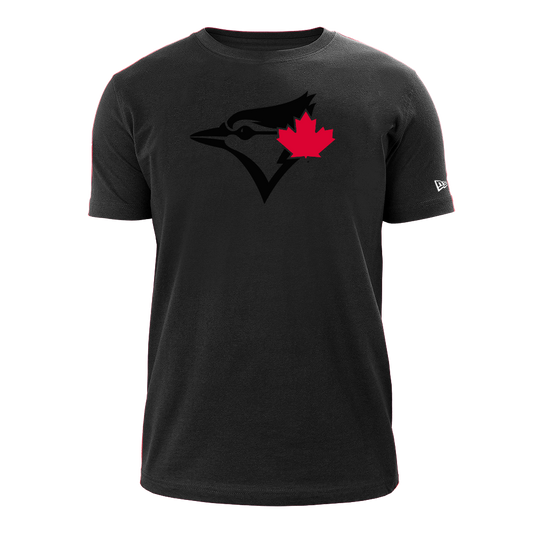 Toronto Blue Jays MLB Express Logo T-shirt - Black (Birdhead) - Red Leaf