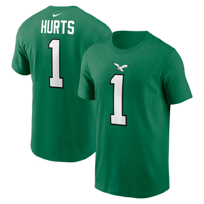 Jalen Hurts #1 Philadelphia Eagles Nike Player Name & Number T-Shirt - Kelly Green