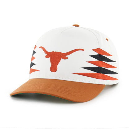 Texas Long Horns 47' Brand Diamond Cut Hitch Snapback Hat - White
