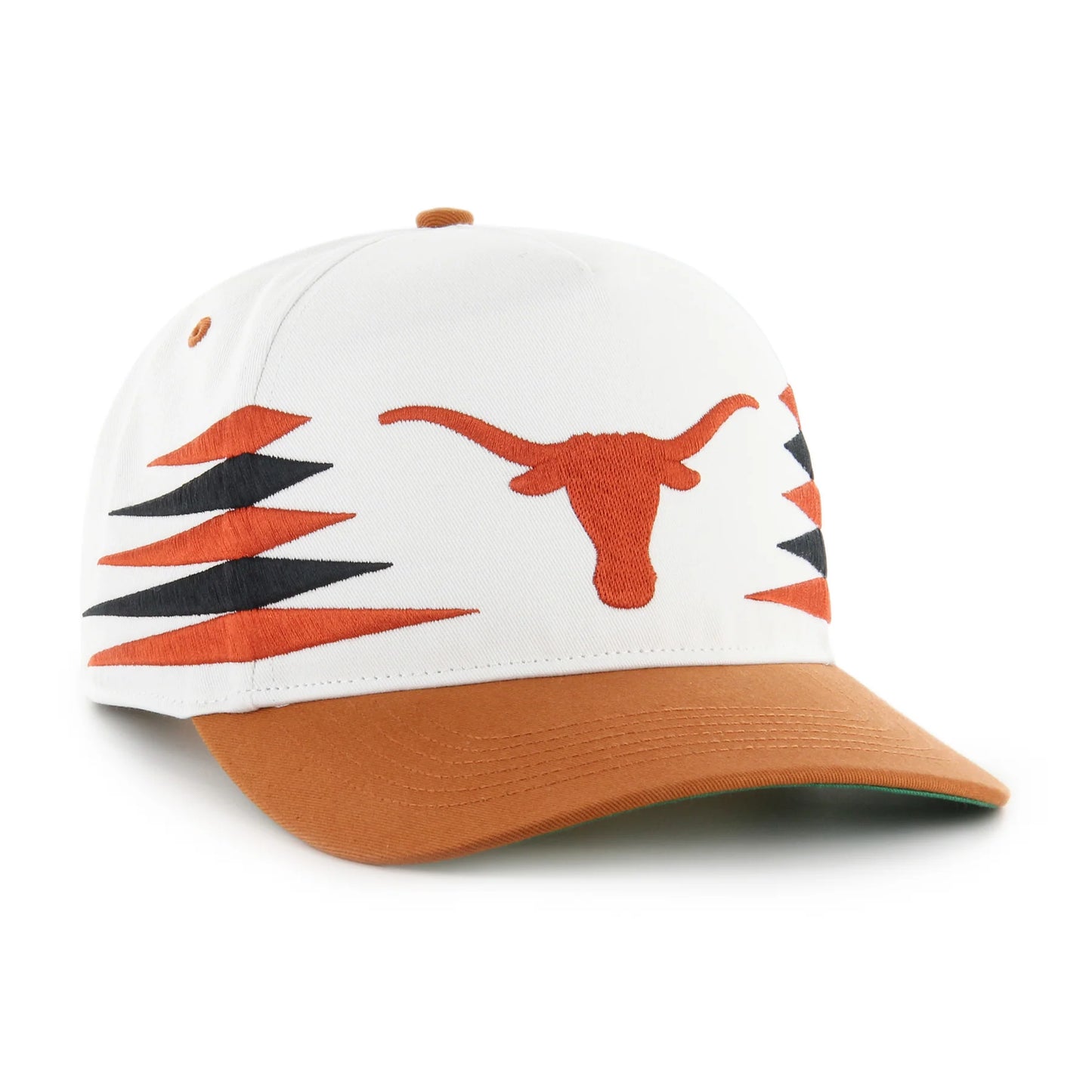 Texas Long Horns 47' Brand Diamond Cut Hitch Snapback Hat - White