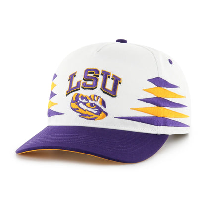 Louisiana State Tigers 47' Brand Diamond Cut Hitch Snapback Hat - White