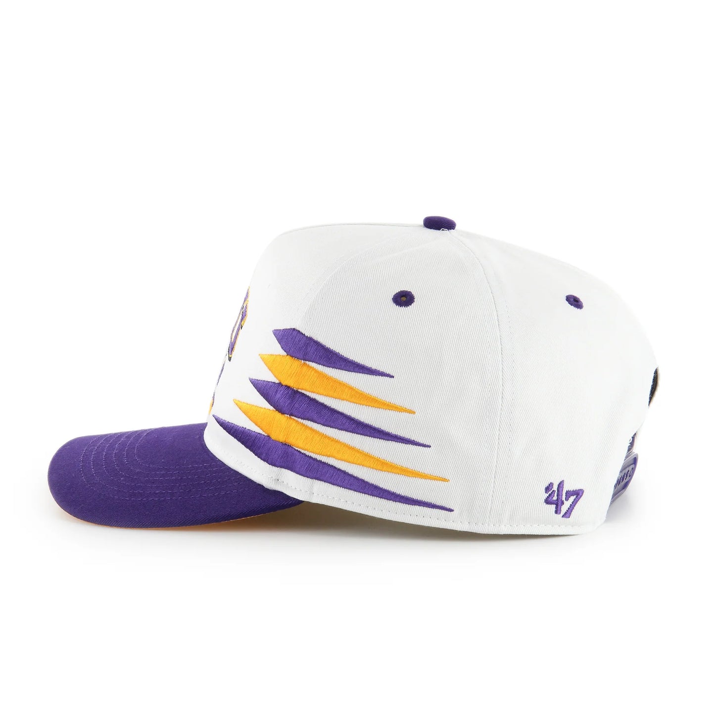 Louisiana State Tigers 47' Brand Diamond Cut Hitch Snapback Hat - White