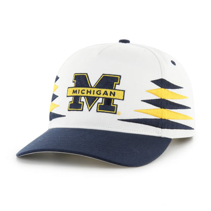Michigan Wolverines 47' Brand Diamond Cut Hitch Snapback Hat - White