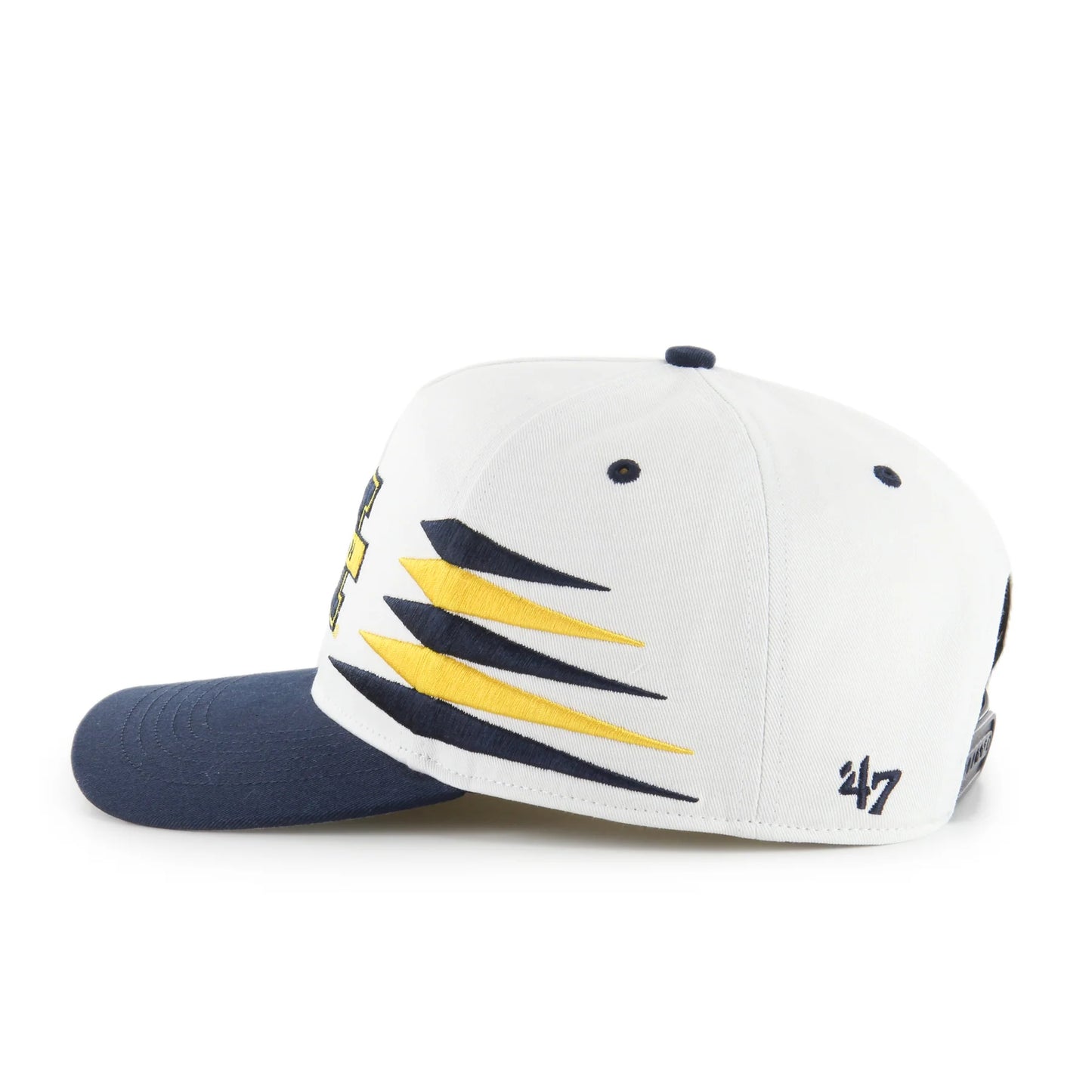 Michigan Wolverines 47' Brand Diamond Cut Hitch Snapback Hat - White
