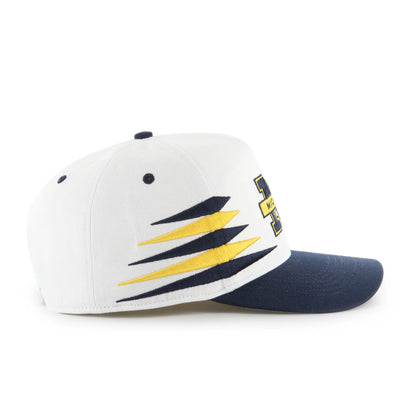 Michigan Wolverines 47' Brand Diamond Cut Hitch Snapback Hat - White