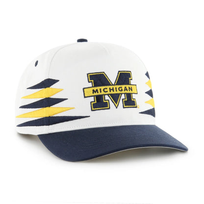 Michigan Wolverines 47' Brand Diamond Cut Hitch Snapback Hat - White