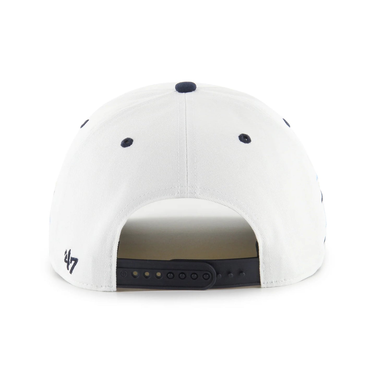 North Carolina 47' Brand Diamond Cut Hitch Snapback Hat - White