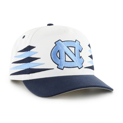 North Carolina 47' Brand Diamond Cut Hitch Snapback Hat - White