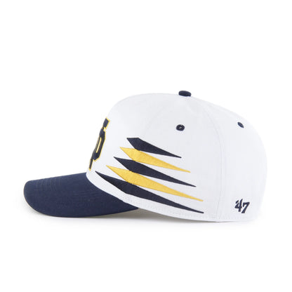 Notre Dame 47' Brand Diamond Cut Hitch Snapback Hat - White