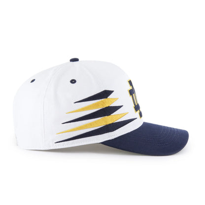 Notre Dame 47' Brand Diamond Cut Hitch Snapback Hat - White