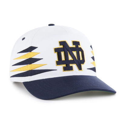 Notre Dame 47' Brand Diamond Cut Hitch Snapback Hat - White