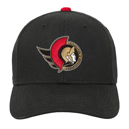 Youth Ottawa Senators Precurved Adjustable Hat - Black