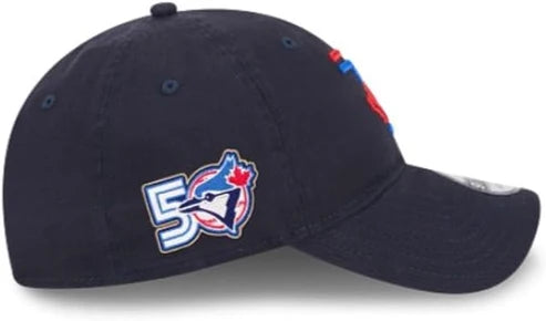 Toronto Blue Jays New Era 50th Season Anniversary On-Field 9TWENTY City Connect Navy Adjustable Hat