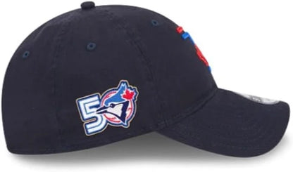 Toronto Blue Jays New Era 50th Season Anniversary On-Field 9TWENTY City Connect Navy Adjustable Hat