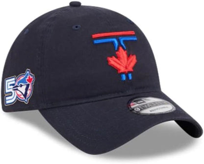 Toronto Blue Jays New Era 50th Season Anniversary On-Field 9TWENTY City Connect Navy Adjustable Hat