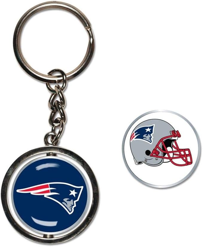 New England Patriots Spinner Key Ring