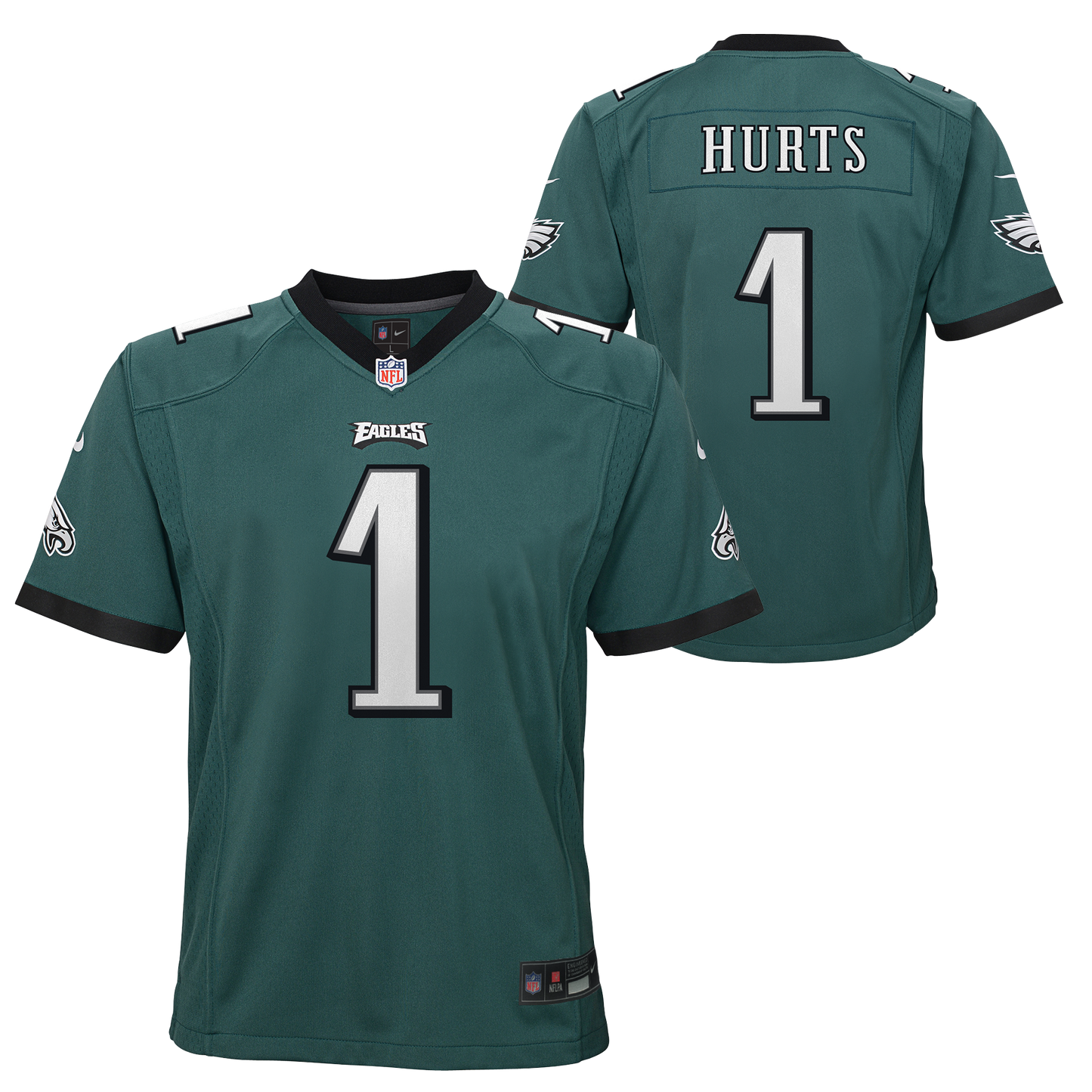 Youth Jalen Hurts #1 Philadelphia Eagles Green Nike - Game Jersey - Pro League Sports Collectibles Inc.