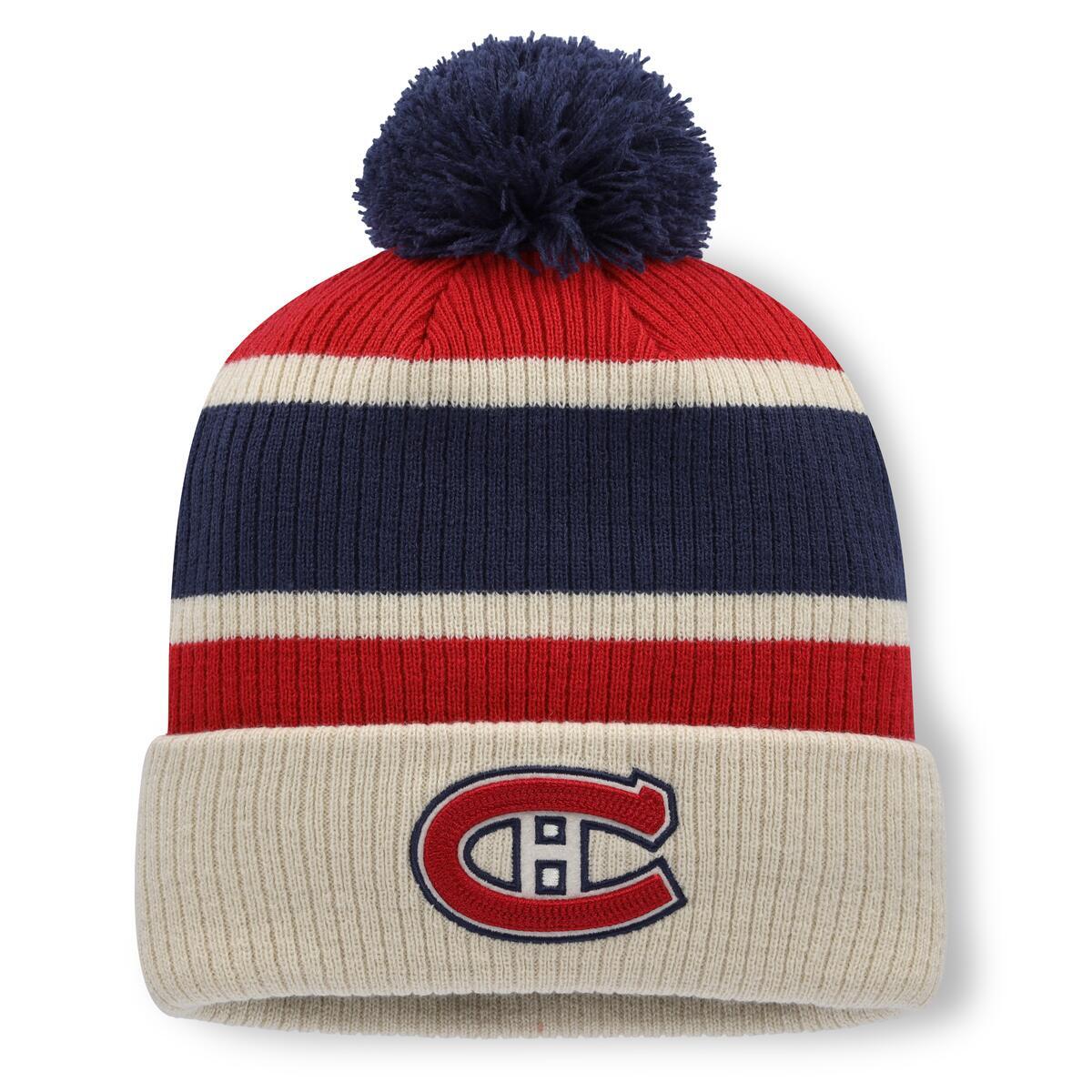 Montreal Canadiens NHL Fanatics Branded 2026 Heritage Classic Cuff Pom Knit Hat - Red