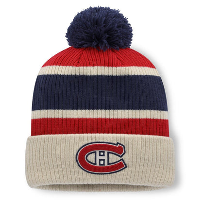 Montreal Canadiens NHL Fanatics Branded 2026 Heritage Classic Cuff Pom Knit Hat - Red