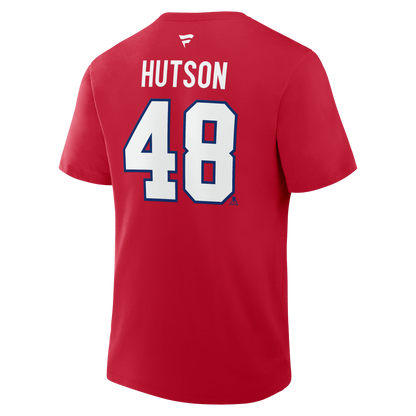 Montreal Canadiens Lane Hutson #48 Fanatics Name and Number T-Shirt - Red