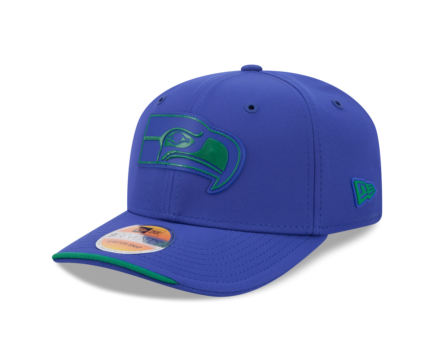 Seattle Seahawks Throwback New Era 9SEVENTY 2026 Sideline Adjustable Hat - Royal