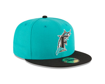 Florida Marlins 1997 World Series Wool Authentic Cooperstown Collection 59FIFTY Fitted Hat - Black/ Teal