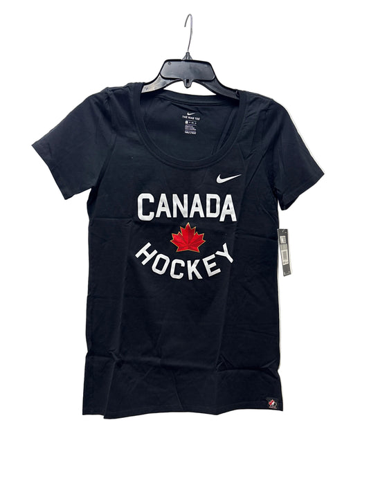 Women's Team Canada Hockey Core Cotton Scoop T-Shirt - Black