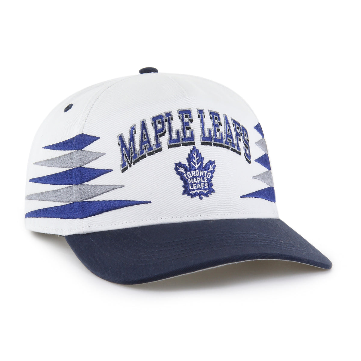 Toronto Maple Leafs 47' Brand Diamond Cut Hitch Snapback Hat - White