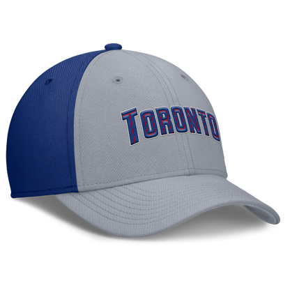 Toronto Blue Jays Nike Gray/Royal Rise Swoosh Performance Flex Hat