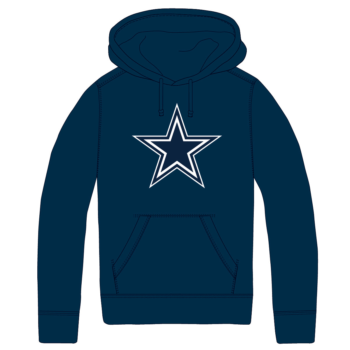 Dallas Cowboys 47 Brand Imprint Navy Hoodie - Pro League Sports Collectibles Inc.