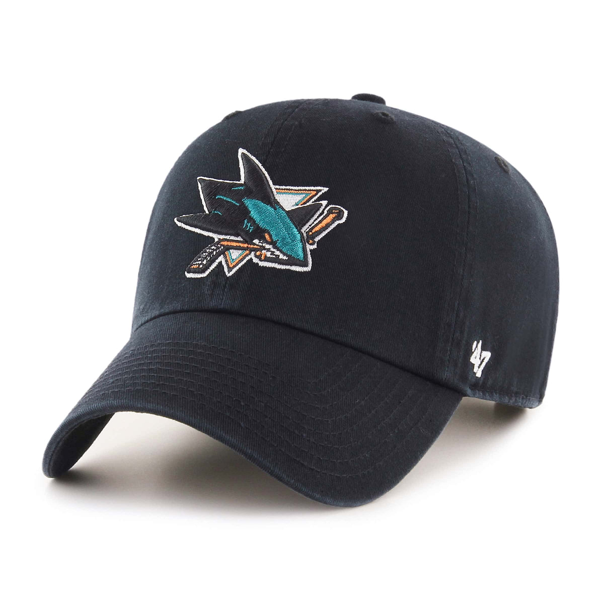 San Jose Sharks Basic 47' Brand Clean Up Adjustable Cap - Black