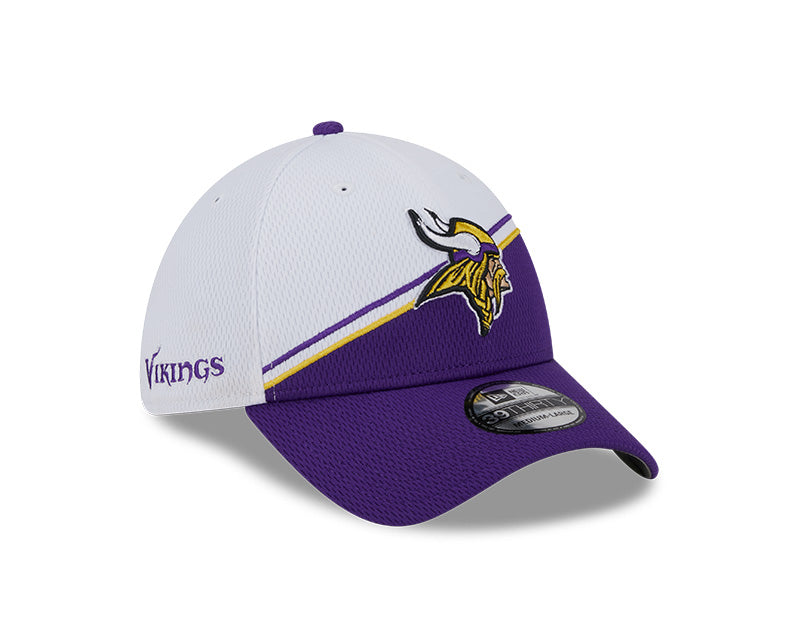 Minnesota Vikings New Era 2023 Sideline 39THIRTY Flex Hat - White/Purple - Pro League Sports Collectibles Inc.