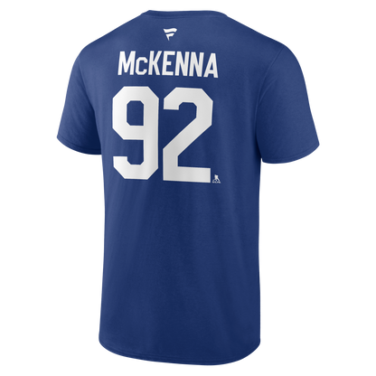 Toronto Maple Leafs Gavin McKenna #92 Fanatics Name and Number T-Shirt - Blue