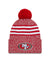 San Francisco 49ers New Era 2023 Sideline - Sport Cuffed Pom Knit Hat - Red