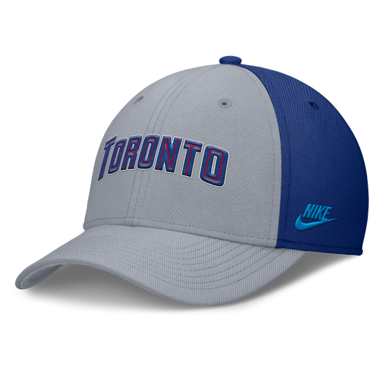 Toronto Blue Jays Nike Gray/Royal Rise Swoosh Performance Flex Hat