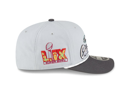 Philadelphia Eagles New Era Grey Super Bowl LIX Champions - 9Seventy Adjustable Snapback