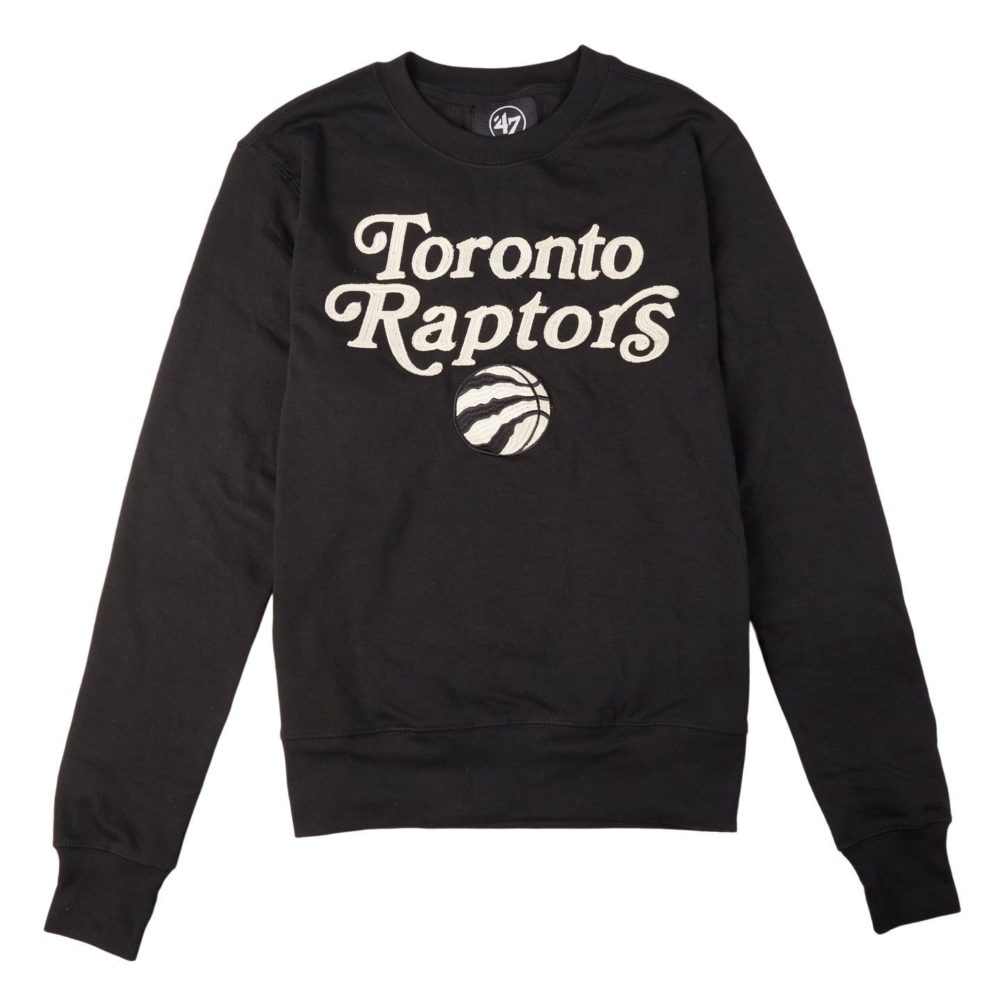 Women's Toronto Raptors 47' Brand Swank Fleece Long Sleeve Sweater - Black/Gold