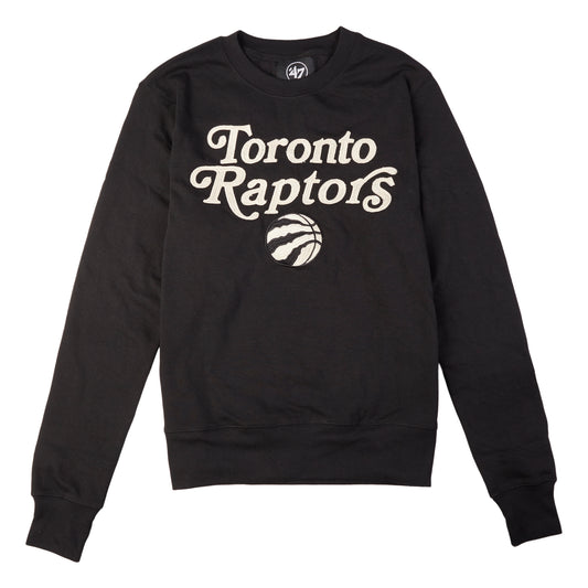Women's Toronto Raptors 47' Brand Swank Fleece Long Sleeve Sweater - Black/Gold
